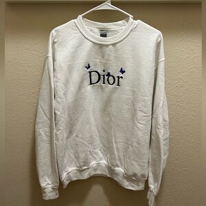 Dior Embroidered White Crewneck